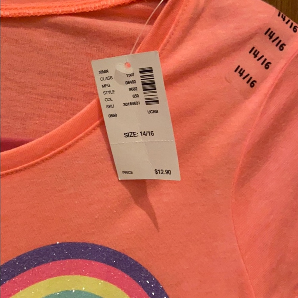 Justice girls tshirt size 14/16 NWT - Picture 3 of 4